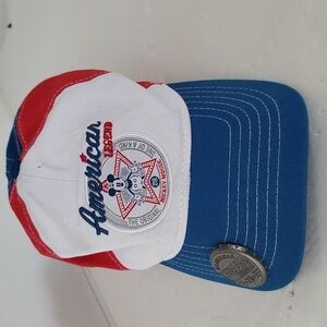 Vintage American Legend Hat Mickey Mouse Disney Parks Red White & Blue Hat